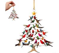 Ornement de vacances en acrylique avec bourdonnements superposés pour oiseaux, conçu pour une utilisation en intérieur et en extérieur, crée un point focal vibrant pour la décoration de Noël (1)