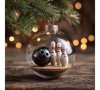 Ornement de vacances sportives, boules de verre 3D décorations de Noël, boules de Noël, micro scène stéréoscopique 3D, ornements à suspendre sur le thème de l'hiver, décoration d'arbre de vacances