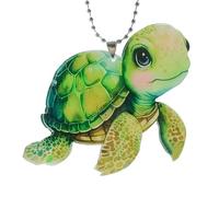 Ornement de vue arrière de tortue - Jolie figurine 2D, construction en acrylique , design léger | Accessoire intérieur automobile pour la décoration du rétroviseur, style de tableau de bord de