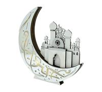 Ornement décoratif en bois éclairé par LED pour fêtes de l'Aïd, Ramadan, châteaux, mosquées, décors pour salon, décoration islamique