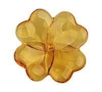 Ornement décoratif en forme de feuille fabriqué à partir de borosilicate solide pour le verre de cristal, pour une décoration d'intérieur élégante et pour des arrangements de mariage élégants (jaune