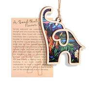 Ornement d'Éléphant pour Les Amies, 11x7cm Ornements d'Éléphant pour la Fraternité Cadeaux d'Amitié pour Les Femmes Cadeaux d'Amitié pour la Tribu des Femmes Meilleure Amie (Style Champêtre)