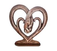 Ornement des mains du cœur, décoration de bureau qui se tient à la main | ornement de table en bois avec mains plates d'amour - décoration esthétique main à cœur de 20 cm / 7,87 pouces, De De