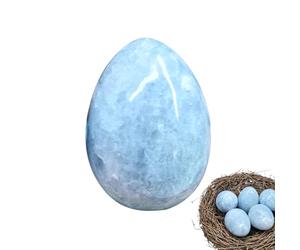 Ornement d'oeuf - 2 pouces | Décoration en cyanite: pierre précieuse bleue pour la décoration de la maison, la méditation, la , l'exposition d'objets de collectif