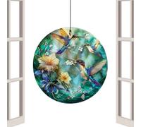Ornement d'Oiseau en Acrylique | Pendentif de Fenêtre en Acrylique 2D Colibri pour la Fête des Mères - Utilisation À L'Intérieur Et À L'Extérieur Attrape-Soleil Art Plat Décoration Rustique | pour les