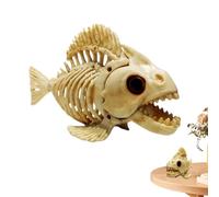 Ornement d'os Carpe - décoration du crâne, Figure de fossiles de créature | Statue de coulée Squelette Vintage, pièce d'anatomie d'horreur à Collectionner, Cas d'utilisation idéale pour la fête