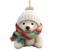 Ornement d'ours polaire de Noël mignon à suspendre