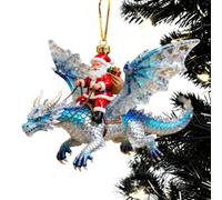 Ornement Dragon Riders Père Noël Collection 2D Acrylique Père Noël