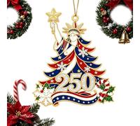 Ornement du 250e anniversaire Centre de table léger et patriotique en | Ornement de Noël officiel pour fenêtres, entrées, fêtes d'anniversaire, bureaux, maison, pièces, cour, ferme,
