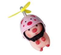 Ornement du Guidon - Ornement du Guidon porcine | Figures d'animaux Belles du Guidon avec Casques d'hélice | Hihj Quality Funny Ornements, Knick Knack Decor for Girls