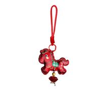 Ornement du Nouvel an - Pendentif en Tissu 2026, breloque Pompon de l'année du Cheval, Jolie décoration Nouvel an Lunaire | Amis Famille Bureau à Domicile Sac de Voiture Sac à