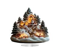 Ornement du Santa Farmofroof avec des Conceptions d'arbre De Noël Premium Acrylic Hanging Decoration Safe pour Kids Pet Pet Idea Ideal HODENS HORES DÉCOR