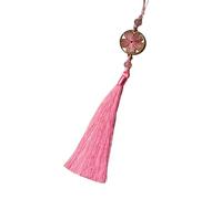 Ornement élégant avec pompons Han Fu avec motifs floraux symboliques pour ajouter de la tradition à toutes les tenues quotidiennes