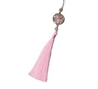 Ornement élégant avec pompons Han Fu avec motifs floraux symboliques pour ajouter de la tradition à toutes les tenues quotidiennes