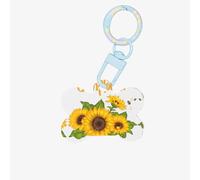 Ornement en acrylique avec impression tournesol pour chien, médaille pour animaux de compagnie, porte-clés pour les vacances pour les amoureux des animaux de compagnie, cadeau pour chiens