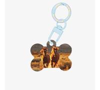 Ornement en acrylique avec motif chevaux au galop - Décoration pour animal domestique - Porte-clés - Emballage de cadeaux - Pour les amoureux des animaux domestiques