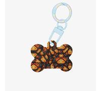 Ornement en acrylique avec motif monarque et papillons oranges pour chien, porte-clés pour les vacances pour les amoureux des animaux de compagnie, cadeau pour chiens