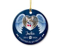 Ornement en Céramique À Jamais dans Mon Cœur Pendentifs Décoration Esthétique Ornements d'arbre De Noël Embellissement Céramique À Suspendre pour Fête Arbre De Noël Home Decor