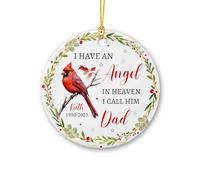 Ornement en Céramique J'Ai Un Ange Au Ciel Céramique À Suspendre Embellissement Ornements d'arbre De Noël Esthétique Pendentifs Décoration pour Maison Home Decor Arbre De Noël