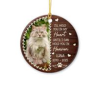 Ornement en Céramique Je Te Garderai dans Mon Cœur Jusqu'À Ce Que Je Puisse Pendentifs Décoration Esthétique Ornements d'arbre De Noël Embellissement Céramique À Suspendre pour Fête Maison