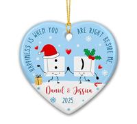 Ornement en Céramique Le Bonheur, C'est D'Avoir Raison. Céramique À Suspendre Esthétique Pendentifs Décoration Embellissement Boule De Noëls pour Fête Arbre De Noël Maison