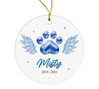 Ornement en Céramique Mémorial pour Animaux De Compagnie Arbre De Noël Ornements Rétro Ornements d'arbre De Noël pour Maison Fête du Nouvel Fête De Vacances 7.3 CM