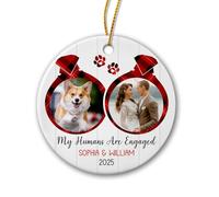 Ornement en Céramique Mes Humains sont Fiancés Céramique À Suspendre Esthétique Ornements d'arbre De Noël Vintage Pendentifs Décoration pour Fête Home Decor Maison