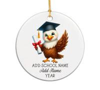 Ornement en Céramique Remise des Diplômes De L'Bête Céramique À Suspendre Vintage Boule De Noëls pour Fête De Vacances Fête du Nouvel Enfant 7.3 CM