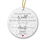 Ornement en Céramique Tu As Quitté Ce Monde Céramique À Suspendre Esthétique Ornements d'arbre De Noël Vintage Boule De Noëls pour Maison Home Decor Enfant