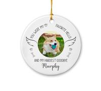 Ornement en Céramique Tu Étais Mon Préféré Bonjour Boule De Noëls Esthétique Pendentifs Décoration Embellissement Ornements d'arbre De Noël pour Arbre De Noël Fête Home Decor