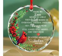 Ornement en Céramique Verre, Ceux Que Nous Aimons Ne Disparaissent Jamais Céramique À Suspendre Détachables Pendentifs Décoration Esthétique Boule De Noëls pour Enfant Fête Home Decor