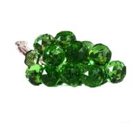 Ornement en cristal avec motif artisanal de vendanges avec motif d'armoire en treillis pour une utilisation décorative dans plusieurs pièces (vert)