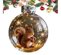 Ornement en Cristal de la Collection Merveilles de la Faune 2026, 7 cm, décoration de Noël Artisanale en Forme d'animal 3D aux détails réalistes.,E