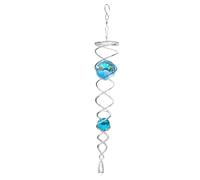 Ornement en en Acier Inoxydable - Sphère De Verre Suspendue De 9 Pouces, Boule De À Crochet Pivotant, Toupie Arc-en- Cinétique | Décoration De Jardin Intérieur Et Extérieur, Access