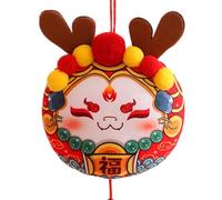 Ornement en peluche en forme de mascotte de dragon - Pendentif en forme de dragon porte-bonheur pour le Nouvel An chinois 2024, décoration du Nouvel An