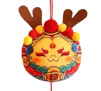 Ornement en peluche en forme de mascotte de dragon - Pendentif en forme de dragon porte-bonheur pour le Nouvel An chinois 2024, décoration du Nouvel An