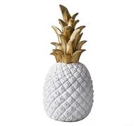 Ornement en résine de style nordique, ananas artificiel en résine de qualité supérieure, convient pour le salon, les mariages et les fêtes prénatales, utilisation en intérieur et en extérieur (blanc)
