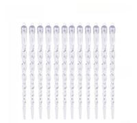 Ornement Glaçon Plastique Transparent pour déco Sapin Noël Ornement(A) | Design translucide, reflet , pour charme hivernal, réalisme parfait, ambiance féerique