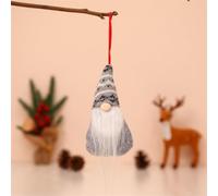 Ornement Gnome Noël 16cm Suspendu Décoration Sapin Différence Tissus | Adapté pour table pour cheminée pour étagère Utilisation avec collections de gnomes Taille 16x7x5cm Couleur conforme