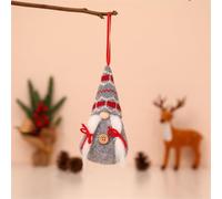 Ornement Gnome Noël 16cm Suspendu Décoration Sapin Différence Tissus | Adapté pour table pour cheminée pour étagère Utilisation avec collections de gnomes Taille 16x7x5cm Couleur conforme