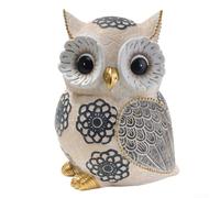 Ornement Hibou Élégant 15x12cm pour Table Basse | Style européen élégant, finition soignée, résine , hauteur 15cm, parfait pour salon
