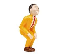 Ornement jaune Demi Squat Boy 18 x 8,5 x 6,5 cm - Statue de personnage drôle dessinée à la main Cadeau de Noël Cadeau de mariage Cadeau d'anniversaire Convient pour le salon, la cuisine, le jardin