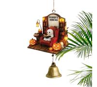 Ornement Livre - Ornements de Sapin Fantôme Lisant Un Livre | Pendentif Plat 2D Carillons à Vent Décorations de Fêtes pour Salon Jardin Fête Scolaire Décors Photo Maison
