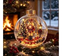 Ornement lumineux « Histoire de Noël », mini-scène de Noël avec boules lum
