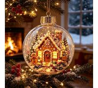 Ornement lumineux « Histoire de Noël », mini-scène de Noël avec boules lum