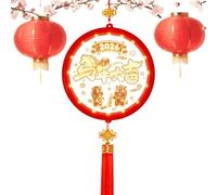 Ornement Lumineux LED 2026 De L'année Du Cheval, Lumière Défilante Du Nouvel An Chinois, Décoration À Suspendre Pour Le Festival Printemps, Décoration De Lanterne De Vacances Amusante Pour Porte