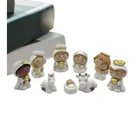 Ornement Miniature De Crèche De Noël, Vacances Inspirées De La Foi, 3 X 2,5 X 4 Cm, Naissance Miniature De Jésus, Crèche De Vacances, Affichage Polyvalent, Pour Décoration De Bureau, Manteaux, Étagère