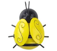 Ornement Mural Artisanal en Fer Forgé Abeilles 3d pour Jardin Extérieur | Décoration Résistante aux Intempéries, et Rustiques, sur Clôtures Bois, Jardinières, Balcons ou Patios