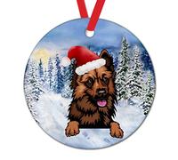 Ornement Noel Chien Dalmatien Qui Jette Un Coup D'Œil avec Un Chapeau De Père Noël Personnalisé Sapin De Noël Décorations Élégant Céramique Ornement pour Vacances Fête Mur