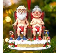 Ornement Noel Couple Personnalisé avec Prenom, Growing Old Together, Ornement Noël en Acrylique Personnalisé Couple，Boule de Noël Personnalisable, Cadeau Couple Personnalisé